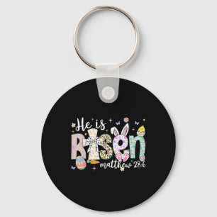 He Is Risen Jesus Christian Happy Easter Women Kid Key Ring