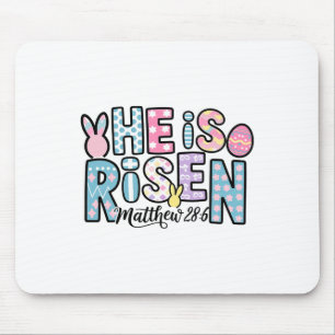 He Is Risen Jesus Christian Happy Easter Women Kid Mouse Mat