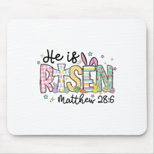 He Is Risen Jesus Christian Happy Easter Women Kid Mouse Mat