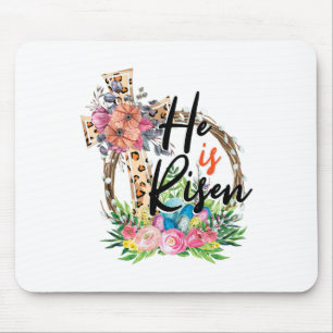 He Is Risen Jesus Christian Happy Easter Women Kid Mouse Mat