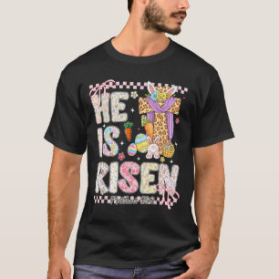 He Is Risen Jesus Christian Happy Easter Women Kid T-Shirt