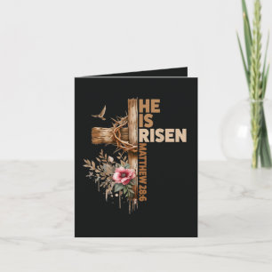 He is Risen Jesus Christian Religious Easter Holiday Card