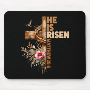 He is risen jesus christian religious easter menHe Mouse Mat
