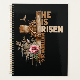 He is Risen Jesus Christian Religious Easter Planner