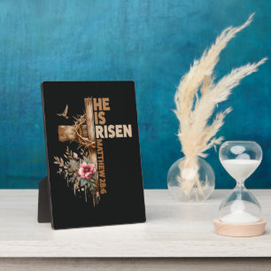 He is Risen Jesus Christian Religious Easter Plaque