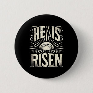 He Is Risen Jesus God Christian Sun Resurrection E 6 Cm Round Badge