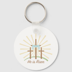 He Is Risen Key Ring