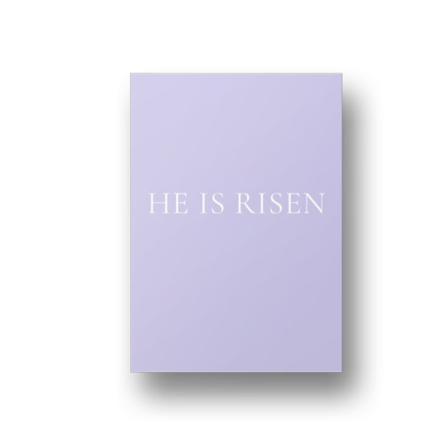 He Is Risen Lavender Easter Wall Art | Soft Print (Creator Uploaded)