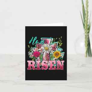 He Is Risen Leopard Happy Easter Day Christian Jes Card