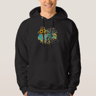 He Is Risen Leopard Rainbow Christian Jesus Happy Hoodie