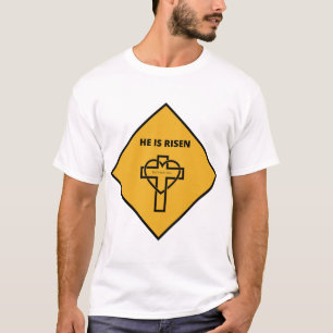 He is risen logo for people celebration at easter T-Shirt