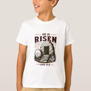 He Is Risen Luke 246 Jesus Christian Easter Day T-Shirt