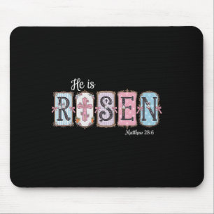 He Is Risen Matthew 286 Christian Easter Faith Mouse Mat