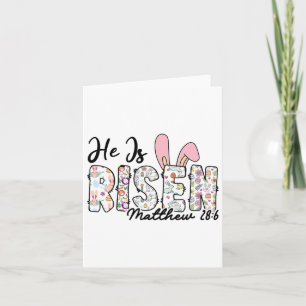 He Is Risen Matthew 286 Easter Christian Bible Jes Card