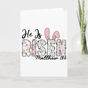He Is Risen Matthew 286 Easter Christian Bible Jes Card