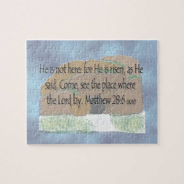 He is Risen - Matthew 28:6 Jigsaw Puzzle (Horizontal)