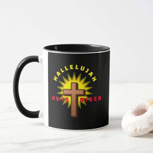 "HE IS RISEN" MUG (With Donut)