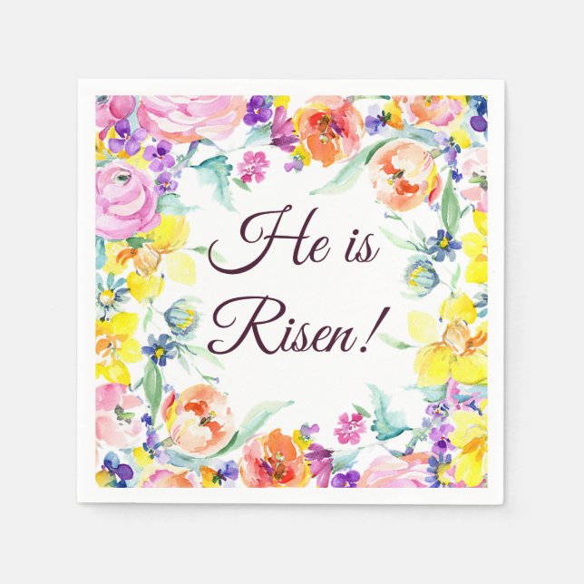 He is risen! napkins (Front)