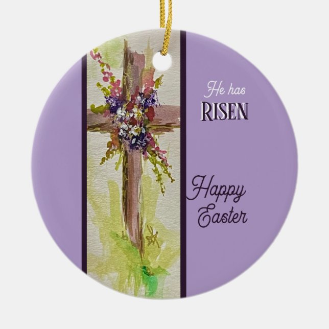 He is Risen Ornament (Front)