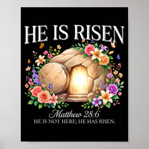 He is risen religious christian easter jesus for poster