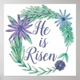 He is Risen Religious Christian Inspirational Poster