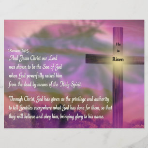 He Is Risen - Religious Easter Bible Verse Flyer