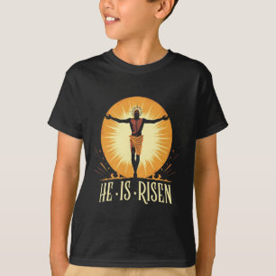 He Is Risen Religious Easter Jesus Christian Men W T-Shirt