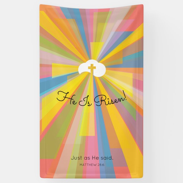 He Is Risen Resurrection Banner (Vertical)