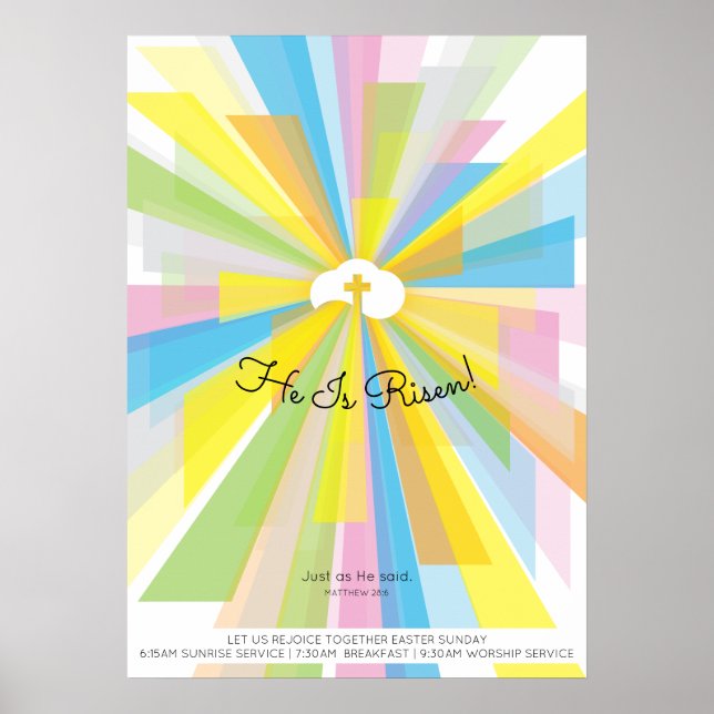 He Is Risen Resurrection Poster (Front)