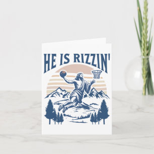 He Is Risen Rizzin' Easter Jesus Christian Faith B Card