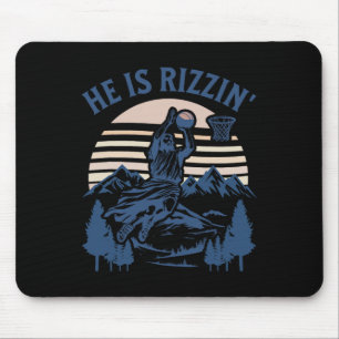 He Is Risen Rizzin' Easter Jesus Christian Faith B Mouse Mat