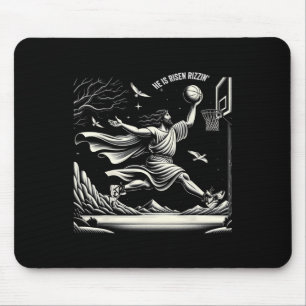 He Is Risen Rizzin' Easter Jesus Christian Faith B Mouse Mat