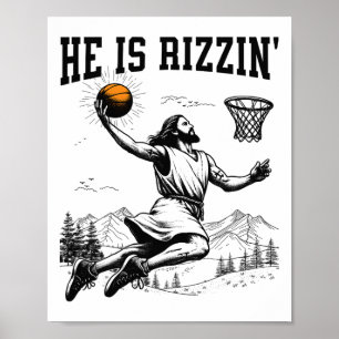 He Is Risen Rizzin' Easter Jesus Christian Faith B Poster