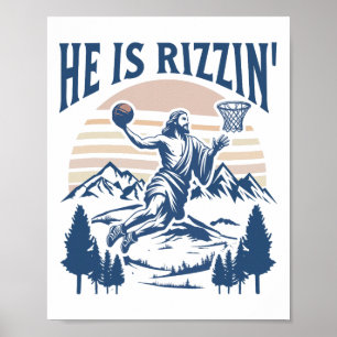 He Is Risen Rizzin' Easter Jesus Christian Faith B Poster