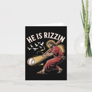 He Is Risen Rizzin Easter Jesus Christian Faith Ba Card