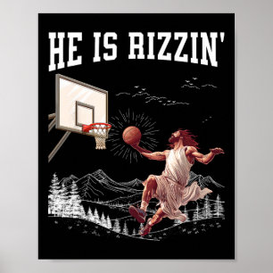 He Is Risen Rizzin' Easter Jesus Christian Faith S Poster