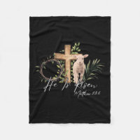 He Is Risen Sheep Lamb Cross Jesus Christian Easte