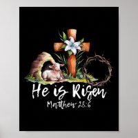 He Is Risen Sheep Lamb Cross Jesus Christian Easte