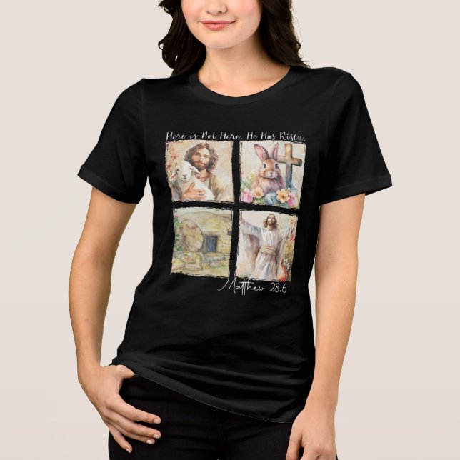 He is Risen shirt Wildflower tee Spring Easter (Front)