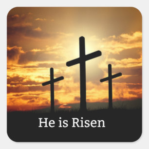 He is Risen Square Sticker