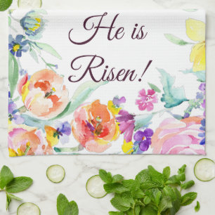 He is risen! tea towel