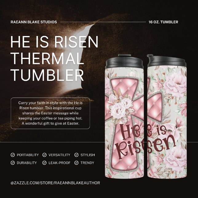 He is Risen Thermal Tumbler (Creator Uploaded)