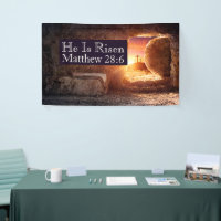 He Is Risen Three Crosses Empty Tomb Church Easter