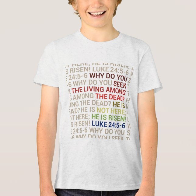 He is Risen Tri-Blend Shirt (Front)