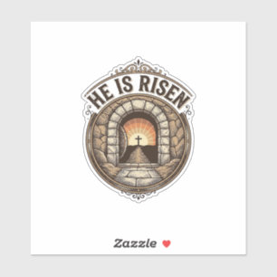 He Is Risen Vintage Easter Cross Shirt