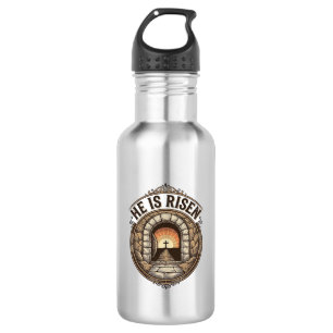 He Is Risen Vintage Easter Cross Shirt 532 Ml Water Bottle