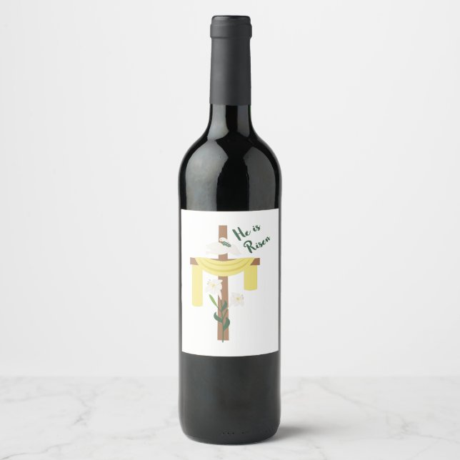He Is Risen Wine Label (Front)
