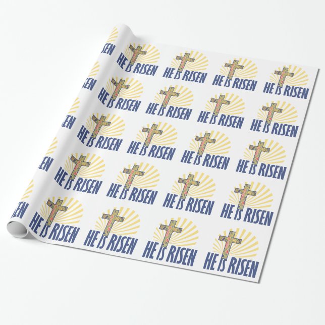 He is risen wrapping paper (Unrolled)