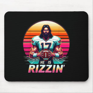 He Is Rizzen Christian Jesus Has Rizzen Easter Rug Mouse Mat