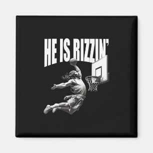 He Is Rizzen Jesus Easter Funny Christian Sketll Magnet